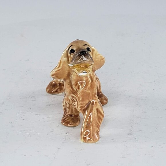 Hagen Renaker Cocker Spaniel Dog Figurine Missing Newspaper Figurine *Repaired* - Picture 2 of 10